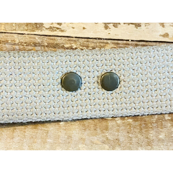 Zep-Pro Metal Sailfish Leather and Woven Canvas Belt Size 42 - Picture 11 of 12